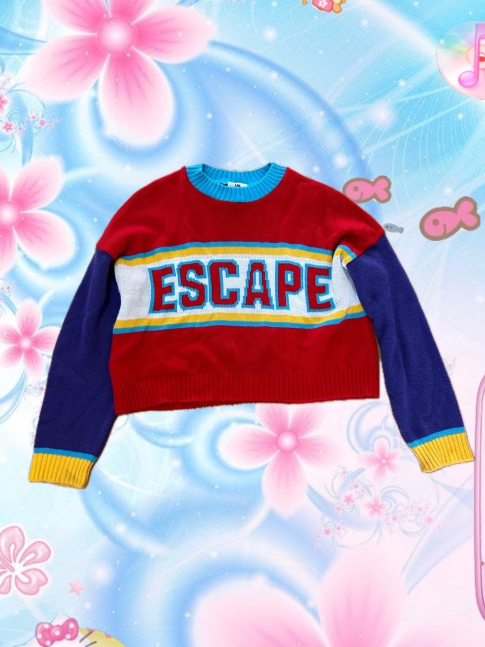 The Ragged Priest Colorblock Crewneck Sweater